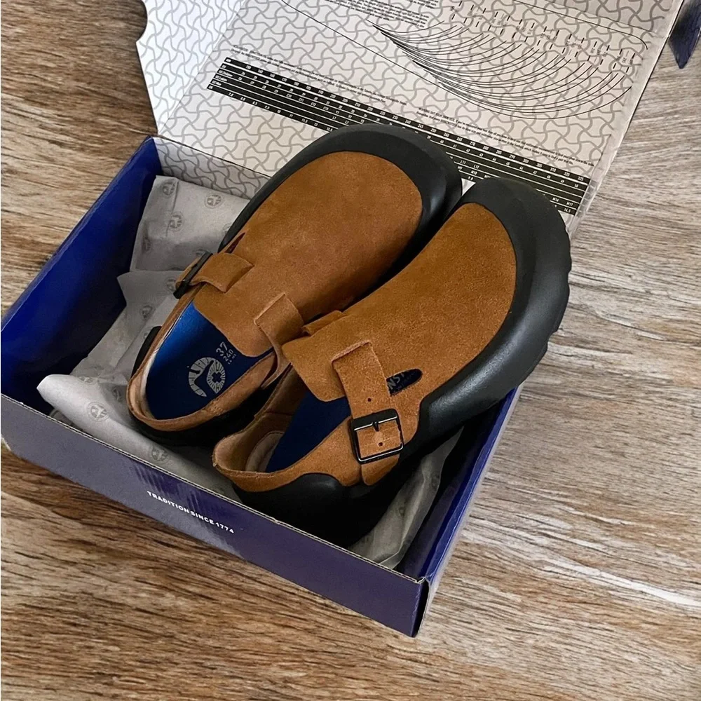 💕Birkenstock Reykjavik Mink Narrow Nubuck Leather Shoes